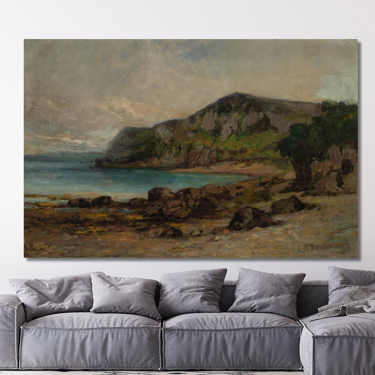 Rocks At Newport Edward Mitchell Bannister emb23 canvas print 