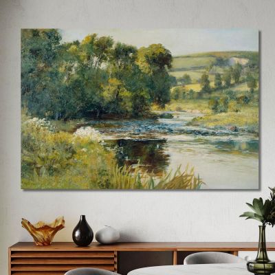 Streamside Edward Mitchell Bannister emb27 canvas print 
