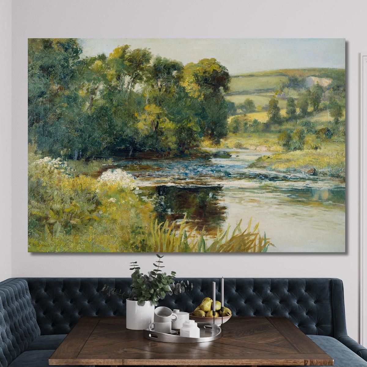 Streamside Edward Mitchell Bannister emb27 canvas print 