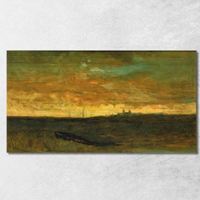 Sunset Scene Edward Mitchell Bannister emb31 canvas print 
