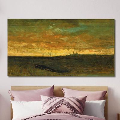 Sunset Scene Edward Mitchell Bannister emb31 canvas print 
