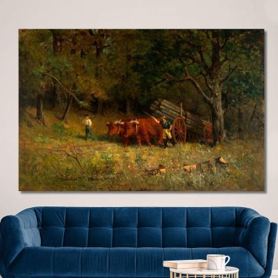 Boy And Man With Oxen Edward Mitchell Bannister emb38 canvas print 