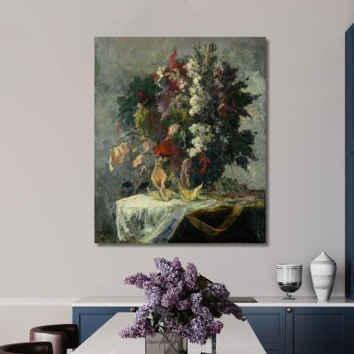 Floral Still Life Edward Mitchell Bannister emb43 canvas print 