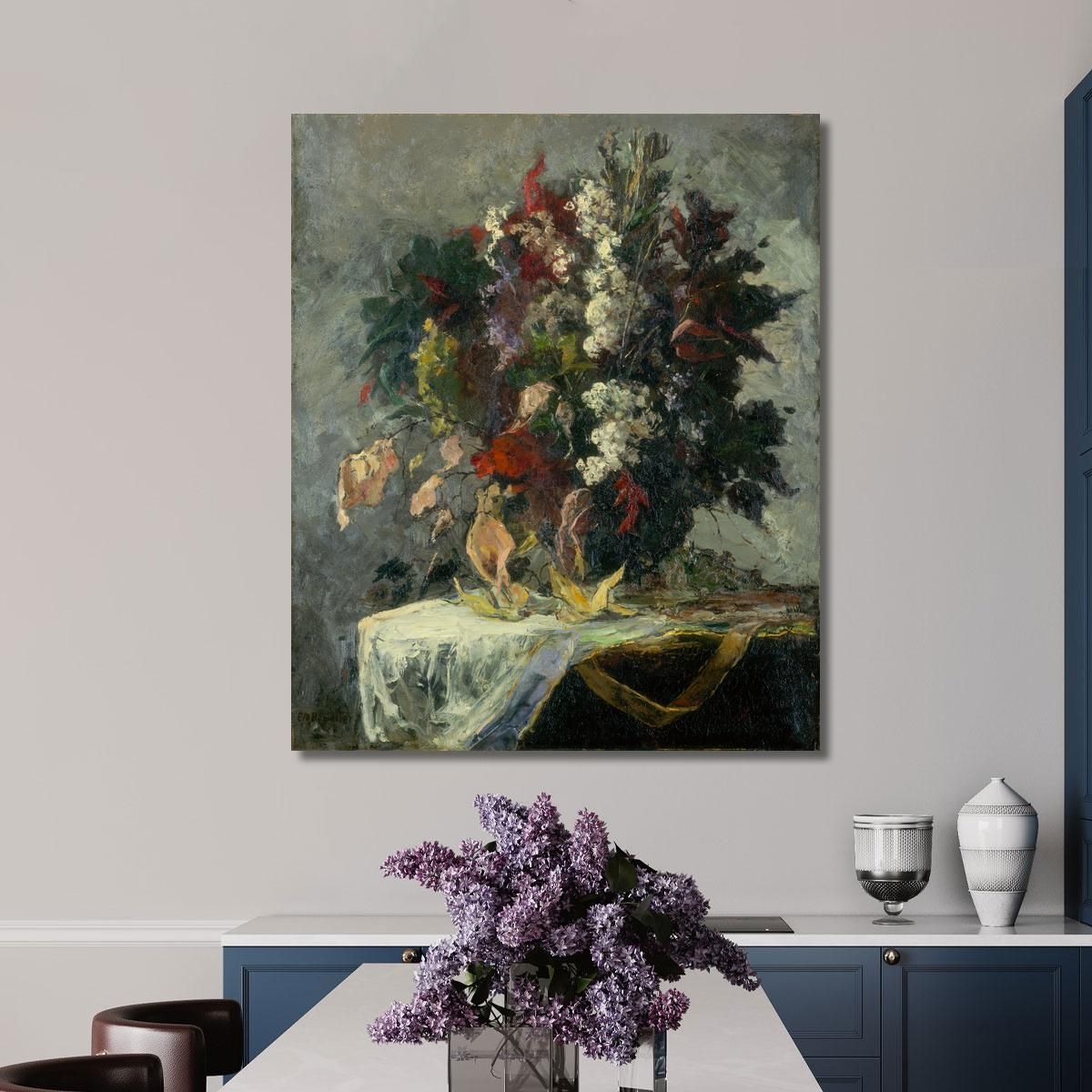 Floral Still Life Edward Mitchell Bannister emb43 canvas print 