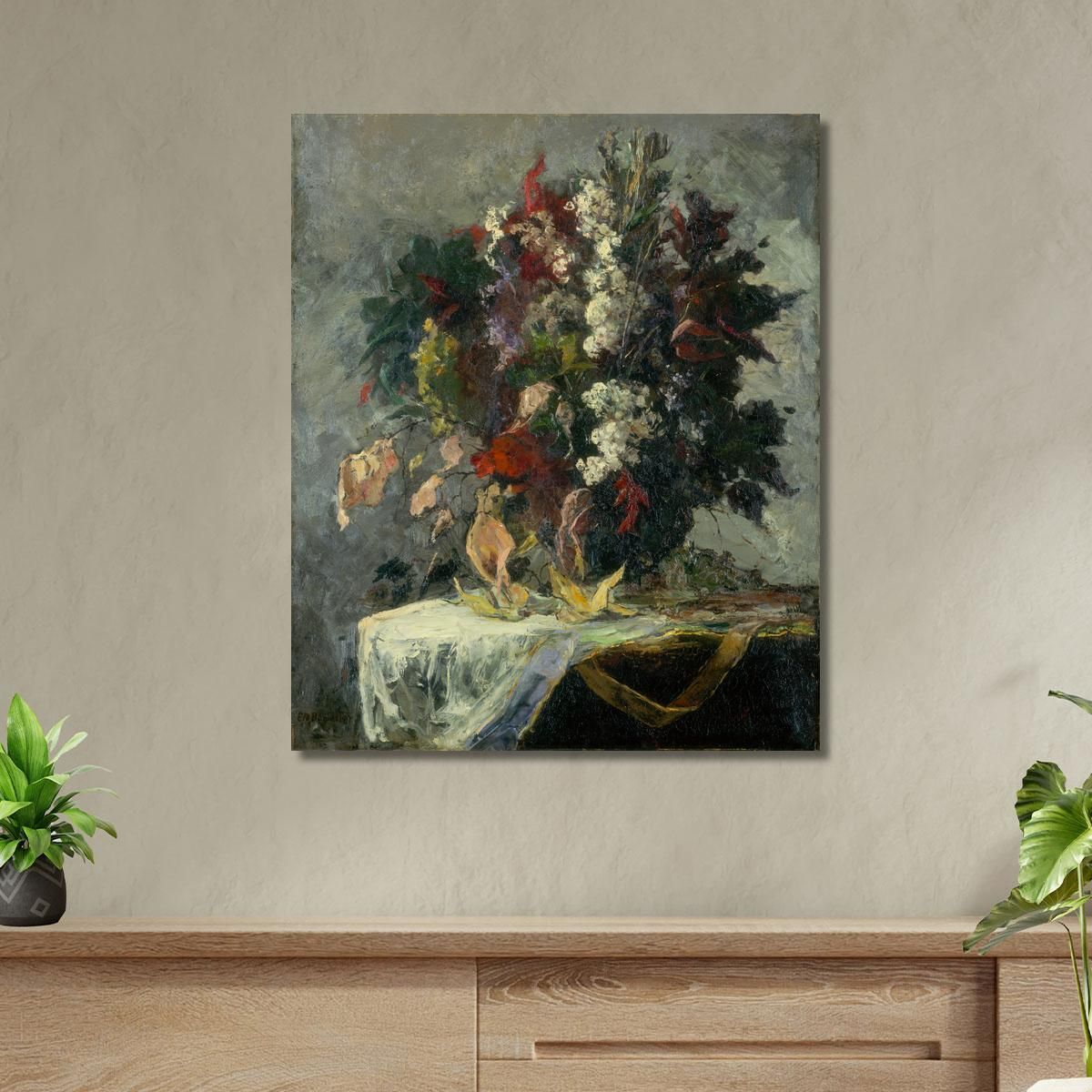 Floral Still Life Edward Mitchell Bannister emb43 canvas print 