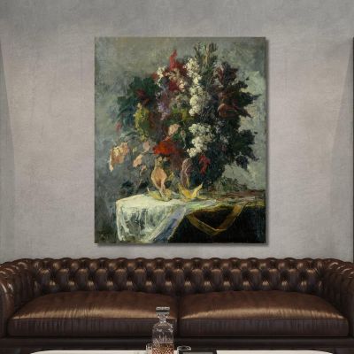 Floral Still Life Edward Mitchell Bannister emb43 canvas print 