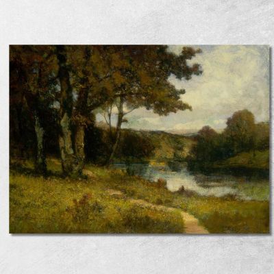 Landscape Trees Near River Edward Mitchell Bannister emb56 canvas print 