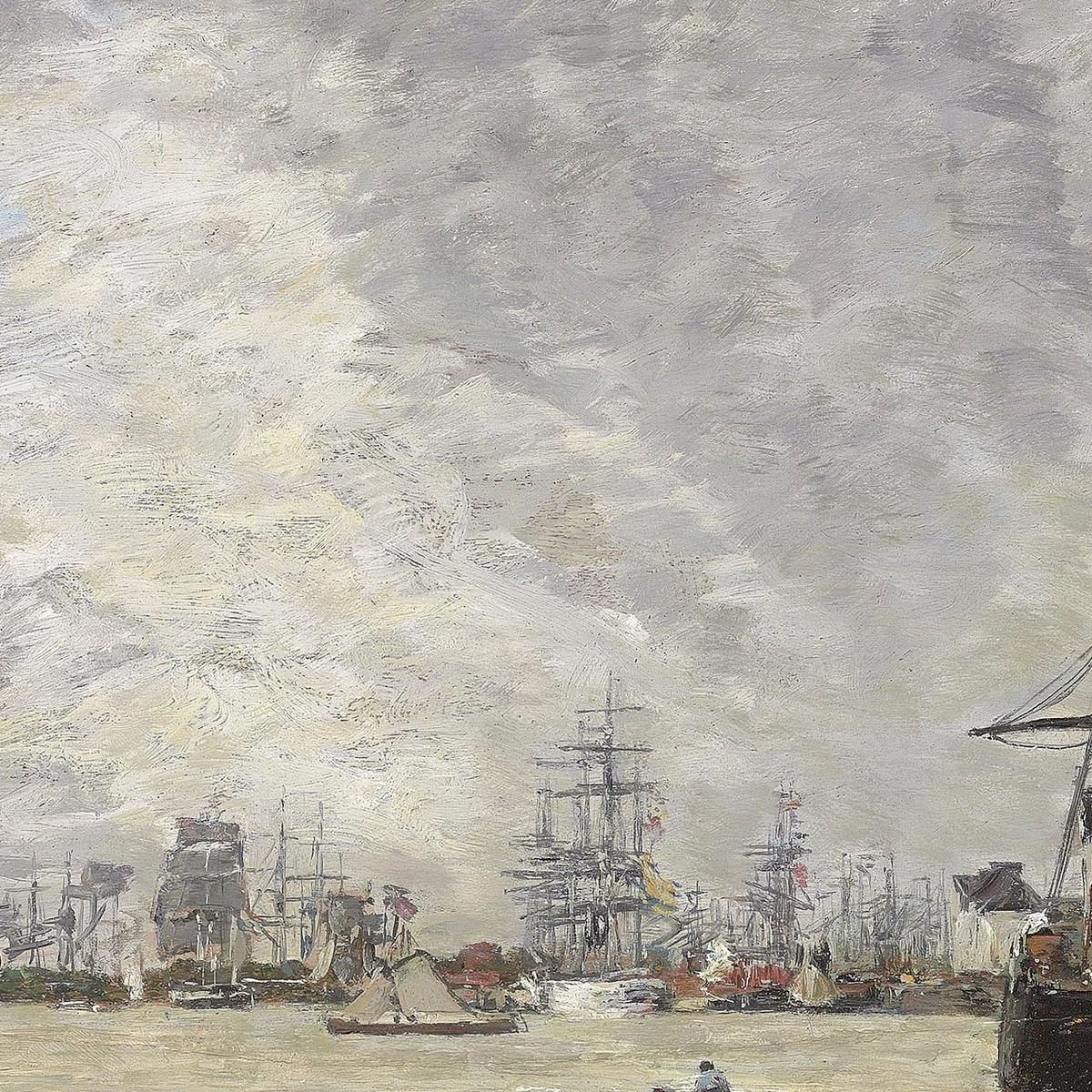 Antwerp Boats On The Scheldt Eugène Boudin ebd5 canvas print