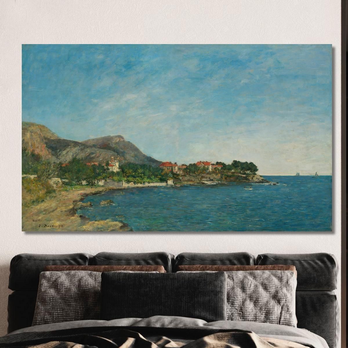 Beaulieu The Bay Of Fourmis Eugène Boudin ebd14 canvas print 