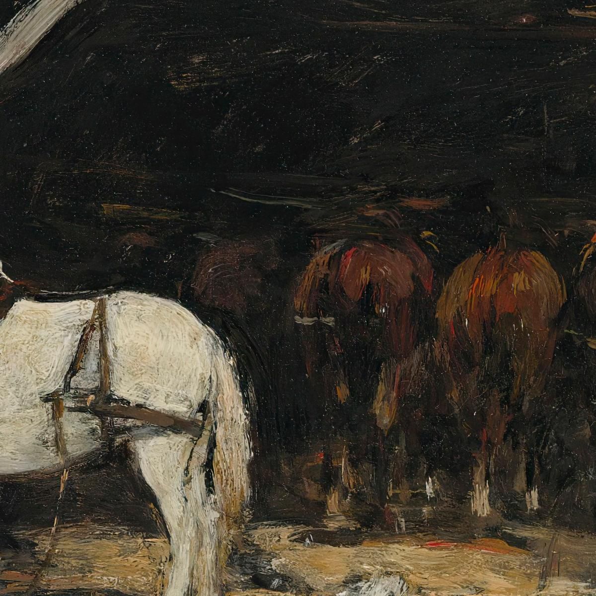 Courtyard And Stable Of A Renter Eugène Boudin ebd32 canvas print