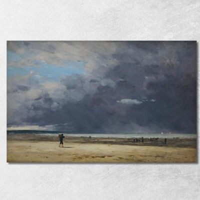 Deauville Low Tide Eugène Boudin ebd35 canvas print 