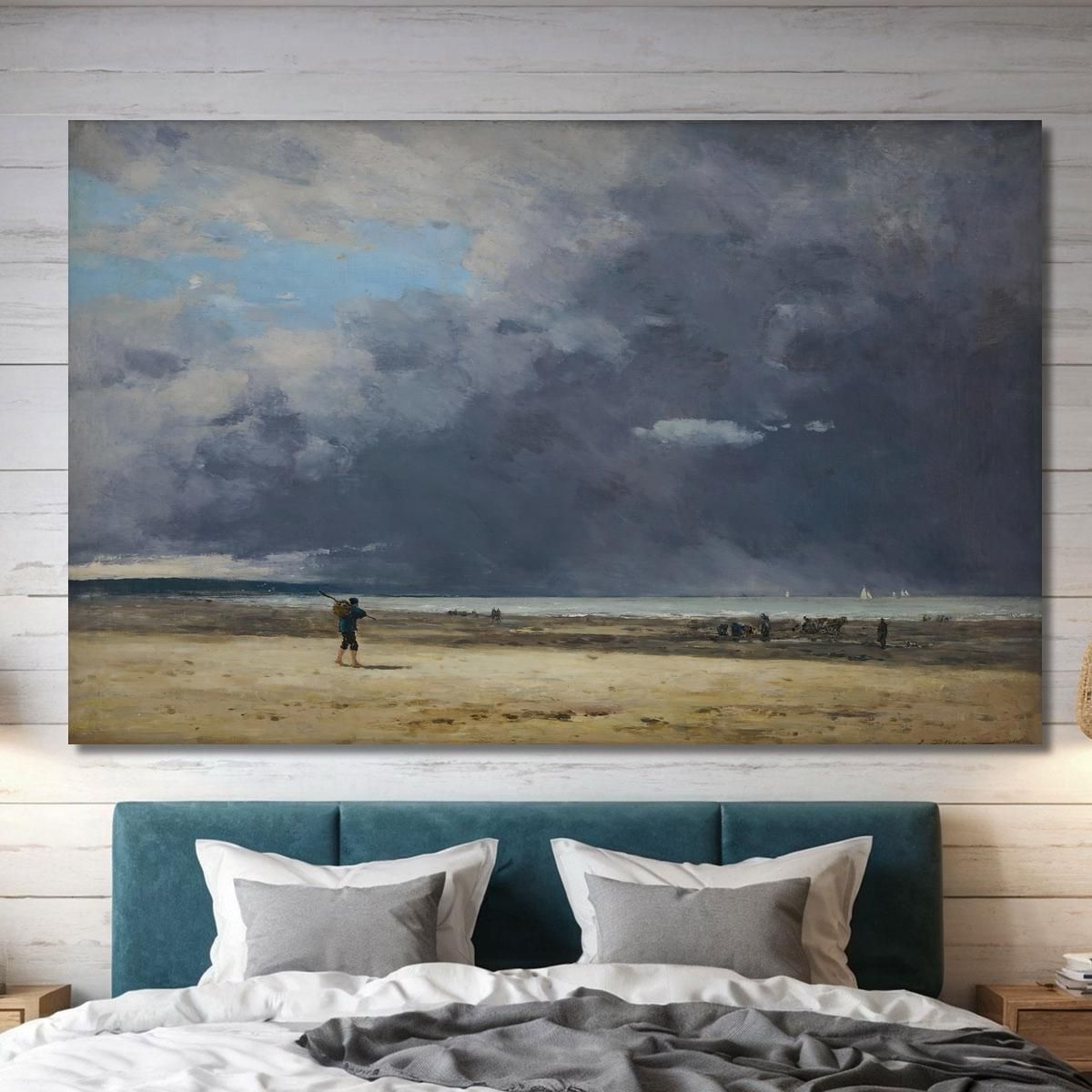 Deauville Low Tide Eugène Boudin ebd35 canvas print 