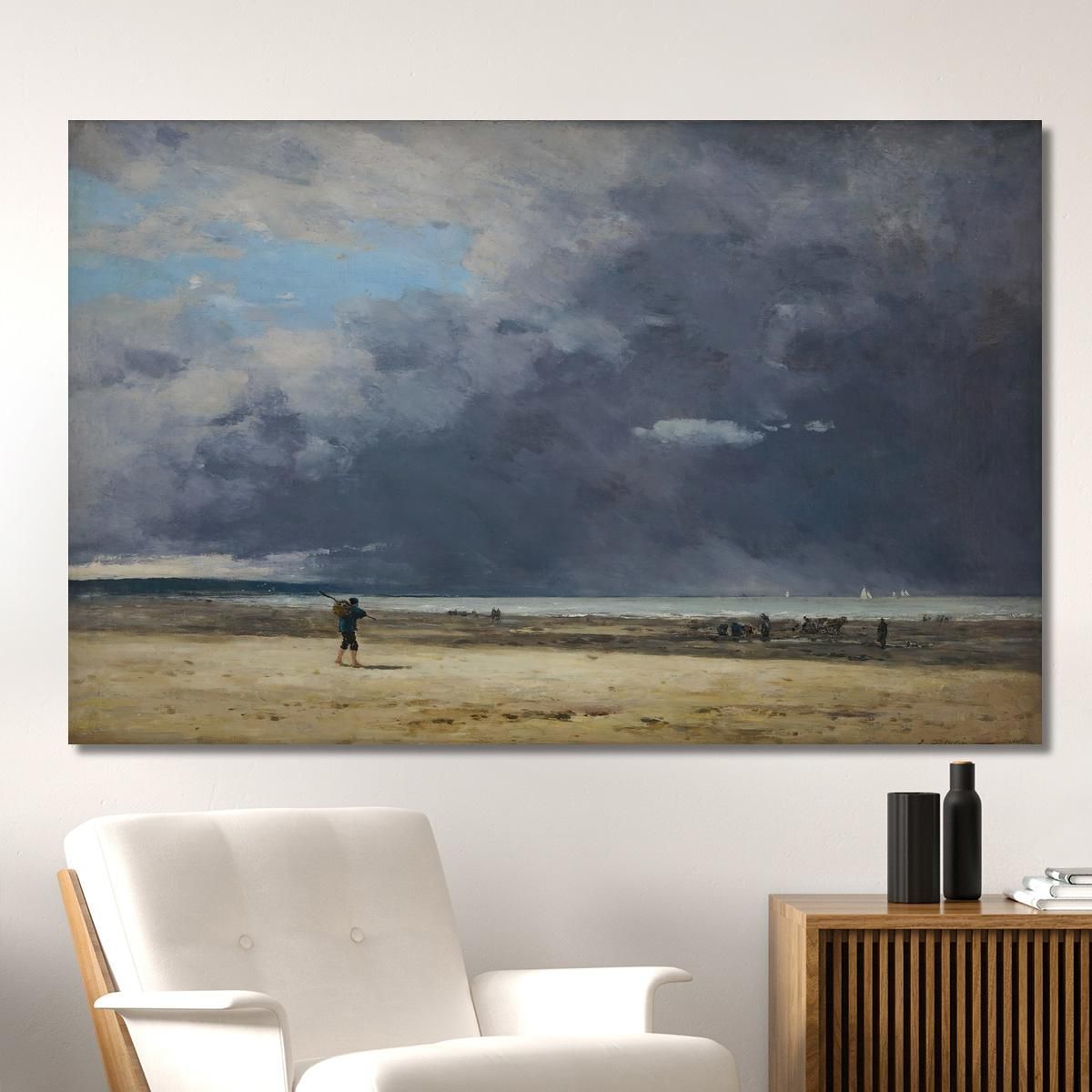 Deauville Low Tide Eugène Boudin ebd35 canvas print 