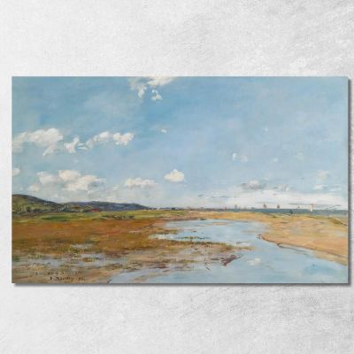 Deauville The Shore Eugène Boudin ebd37 canvas print 