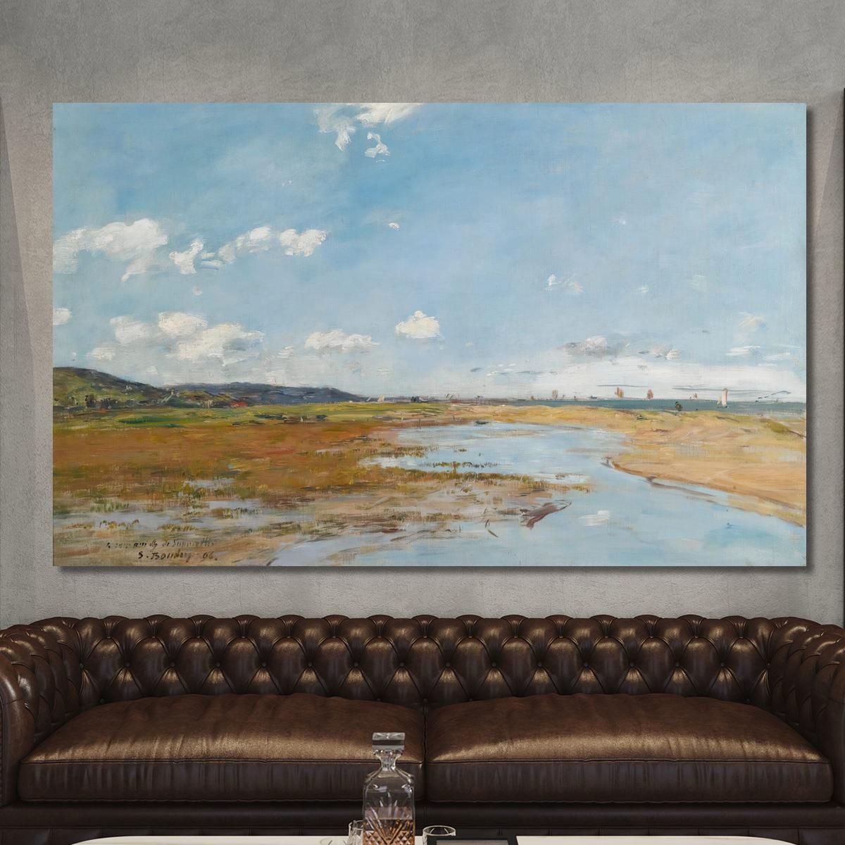 Deauville The Shore Eugène Boudin ebd37 canvas print 