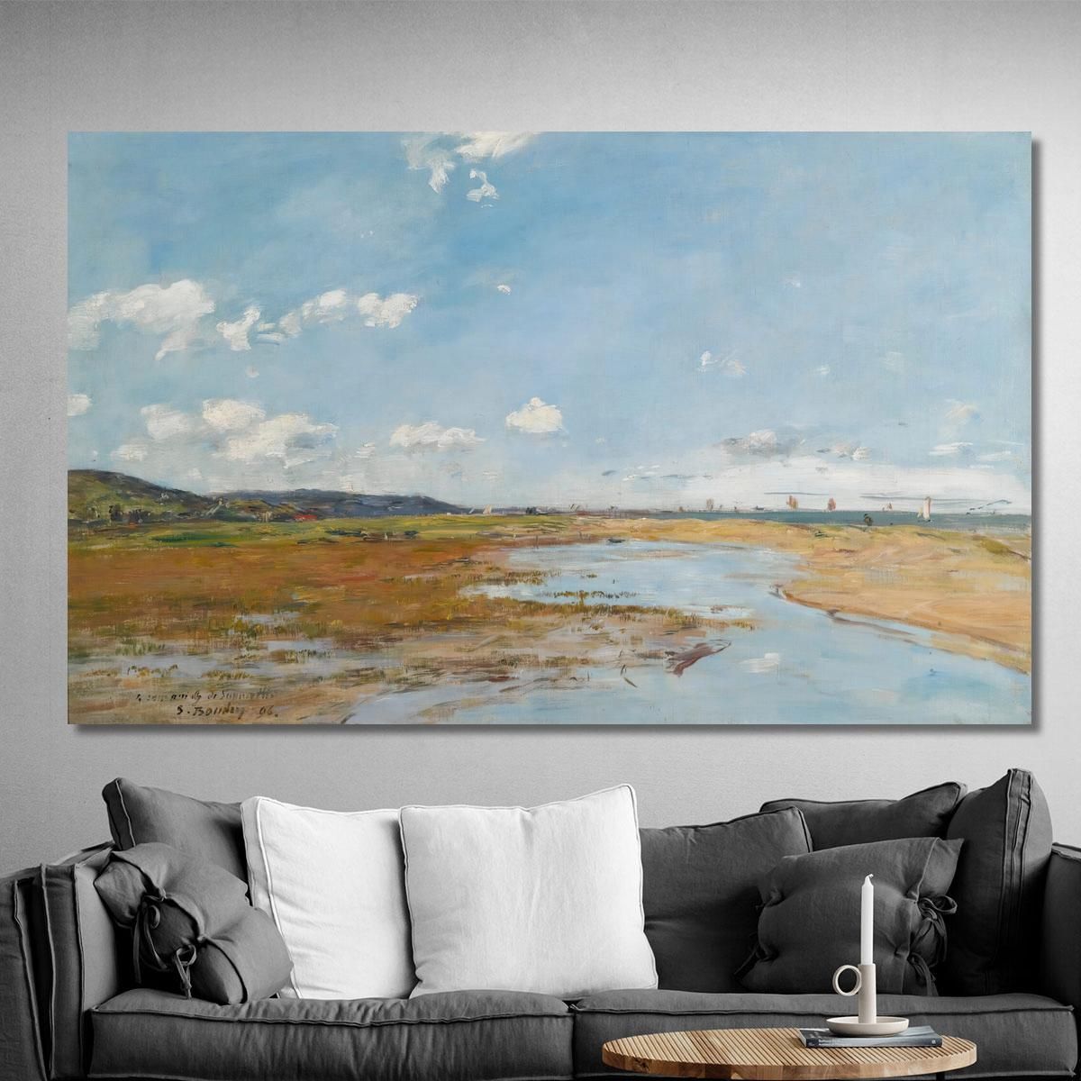 Deauville The Shore Eugène Boudin ebd37 canvas print 