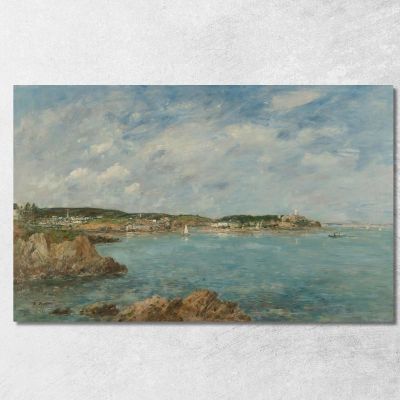 Douarnenez The Bay Seen From Île Tristan Eugène Boudin ebd39 canvas print 