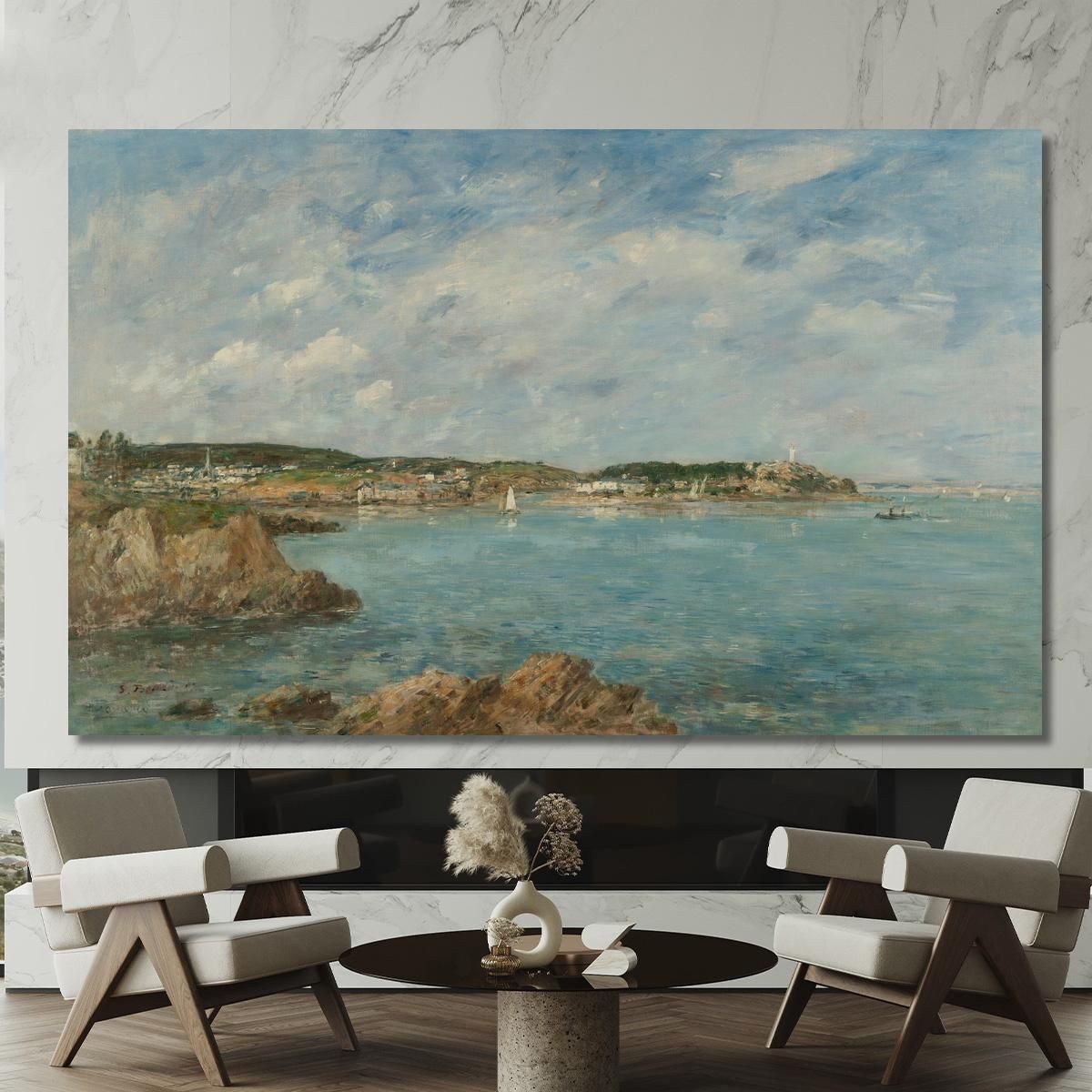 Douarnenez The Bay Seen From Île Tristan Eugène Boudin ebd39 canvas print 
