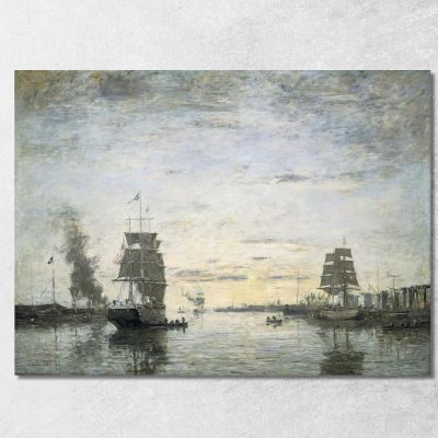 Entrance To The Harbor Le Havre Eugène Boudin ebd42 canvas print 