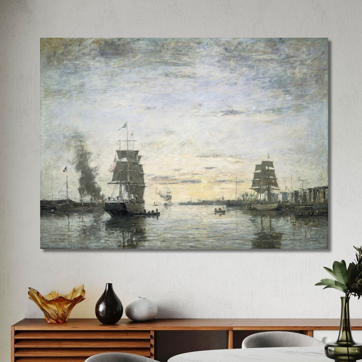 Entrance To The Harbor Le Havre Eugène Boudin ebd42 canvas print 
