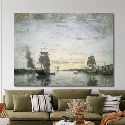Entrance To The Harbor Le Havre Eugène Boudin ebd42 canvas print 