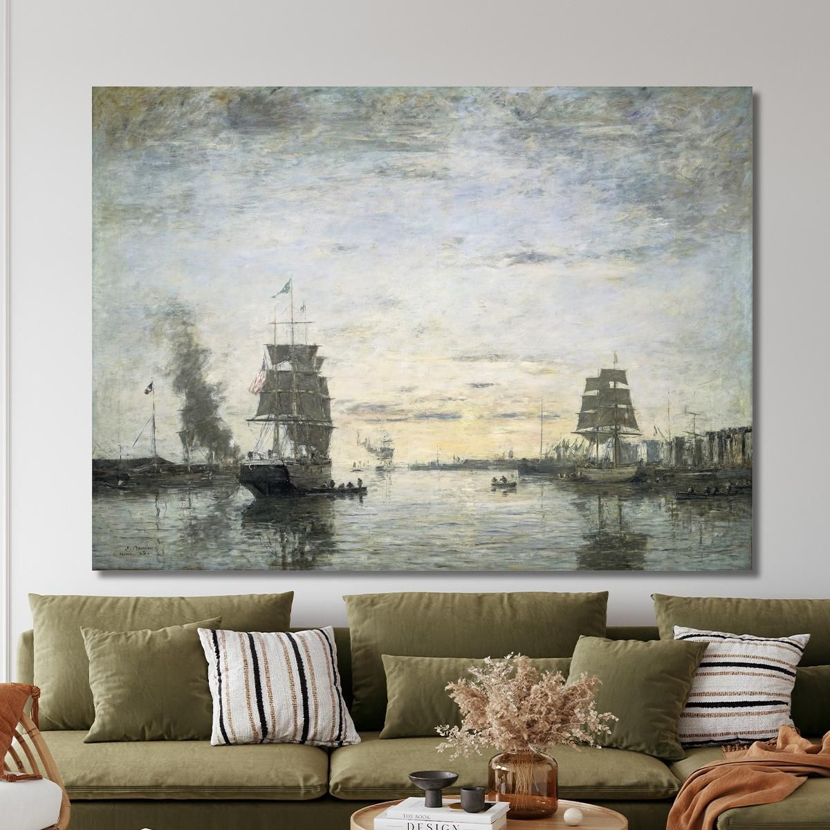 Entrance To The Harbor Le Havre Eugène Boudin ebd42 canvas print 