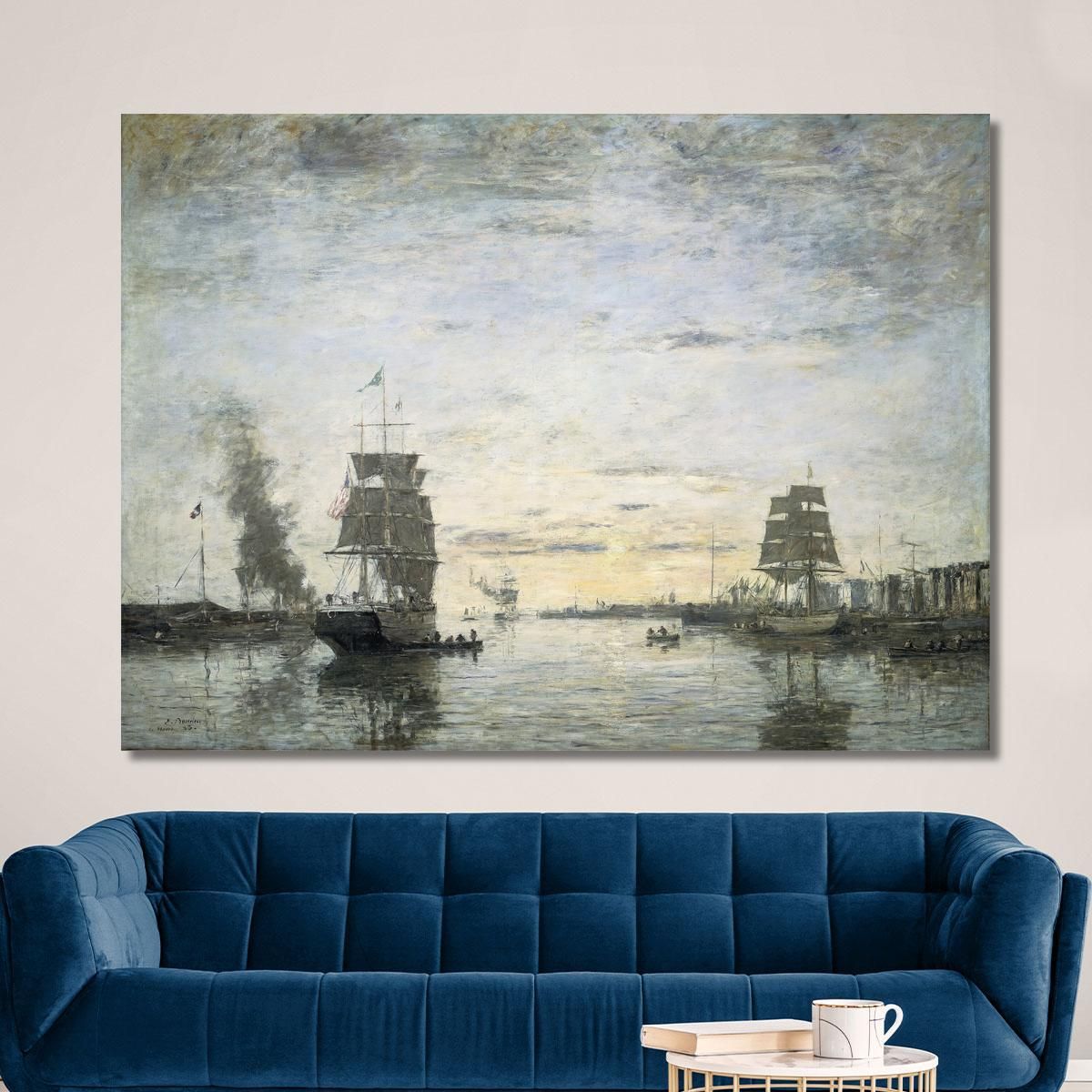 Entrance To The Harbor Le Havre Eugène Boudin ebd42 canvas print 