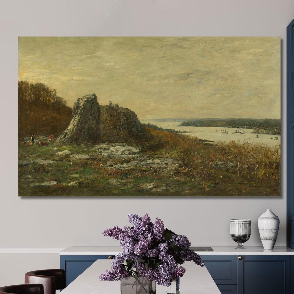 Environs Of Brest Mouth Of The Élorn Eugène Boudin ebd43 canvas print 