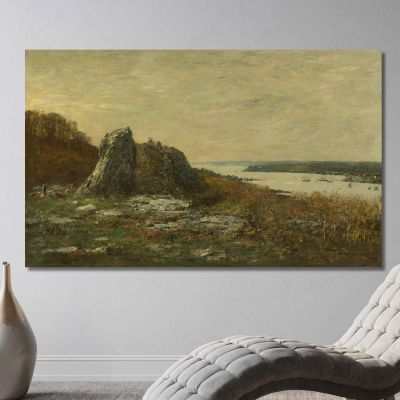Environs Of Brest Mouth Of The Élorn Eugène Boudin ebd43 canvas print 