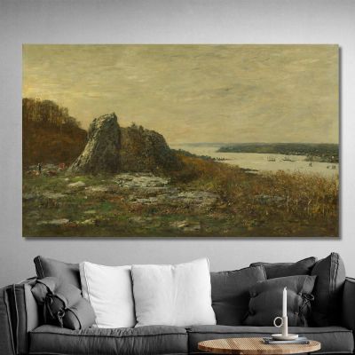 Environs Of Brest Mouth Of The Élorn Eugène Boudin ebd43 canvas print 