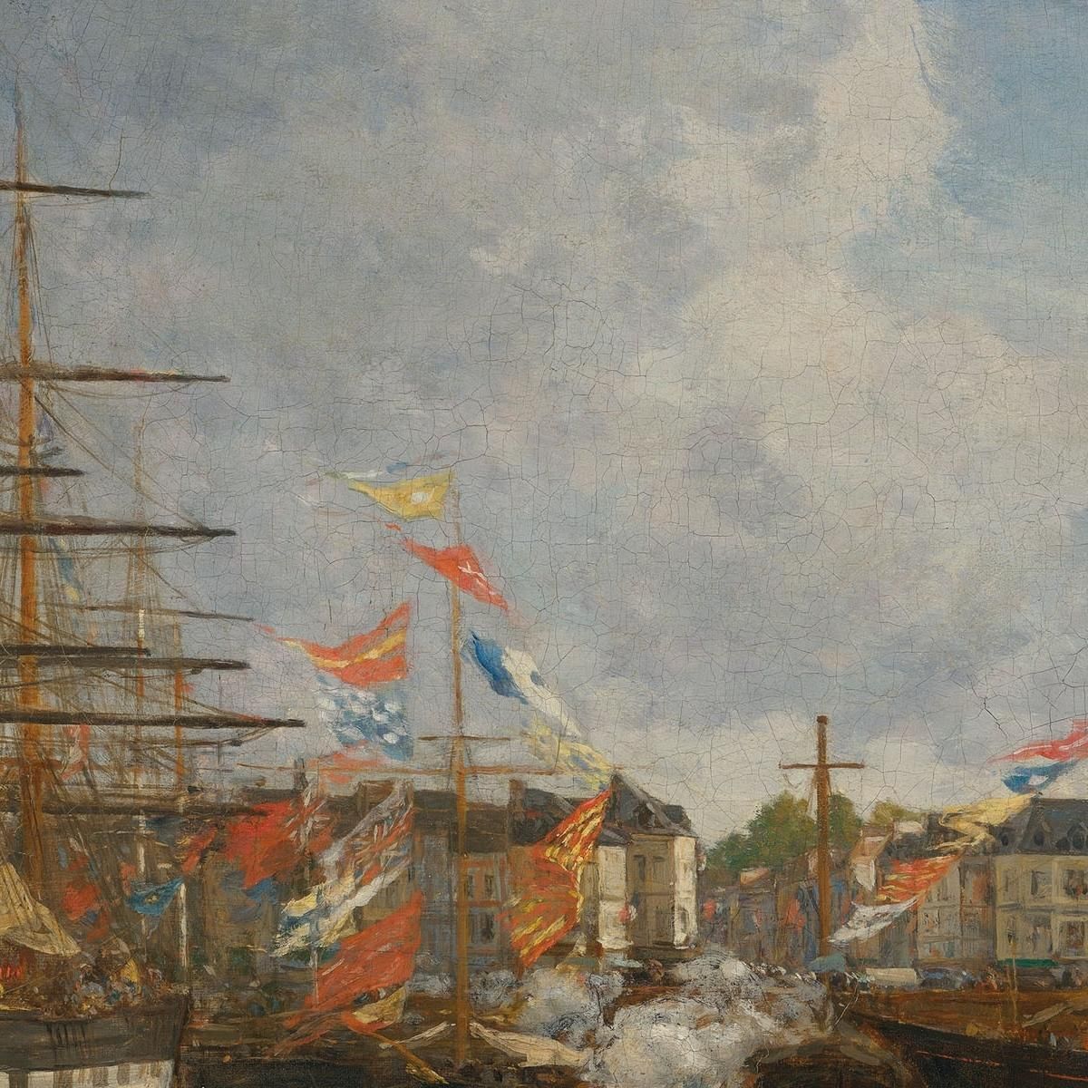 Festival In The Honfleur Basin Eugène Boudin ebd52 canvas print