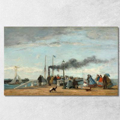 Jetty And Wharf At Trouville Eugène Boudin ebd56 canvas print 