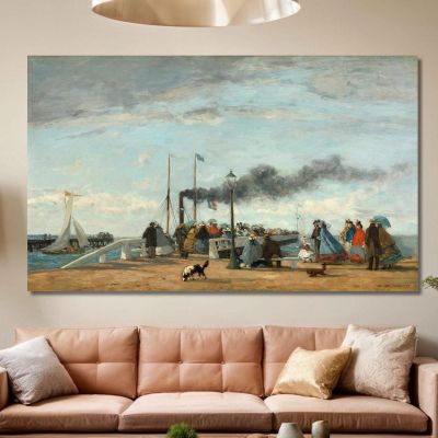 Jetty And Wharf At Trouville Eugène Boudin ebd56 canvas print 