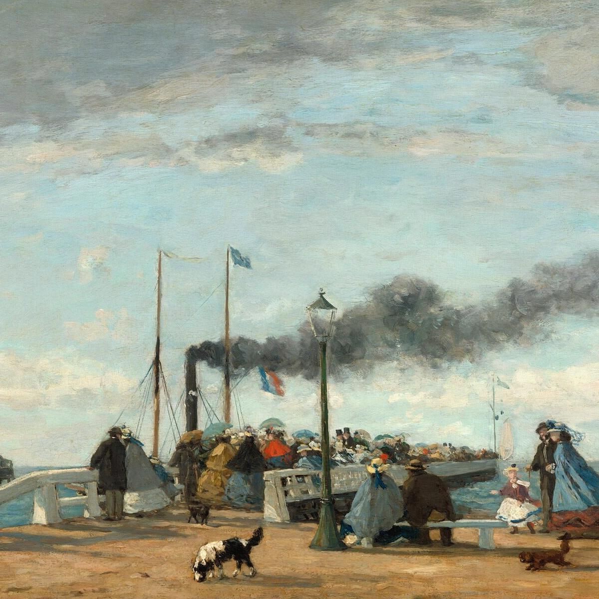 Jetty And Wharf At Trouville Eugène Boudin ebd56 canvas print