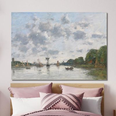 The Meuse At Dordrecht Eugène Boudin ebd59 canvas print 