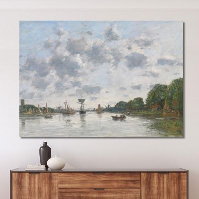 The Meuse At Dordrecht Eugène Boudin ebd59 canvas print 