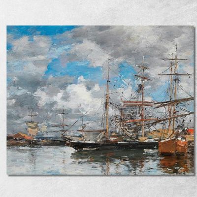 The Basin Of Deauville Eugène Boudin ebd72 canvas print 