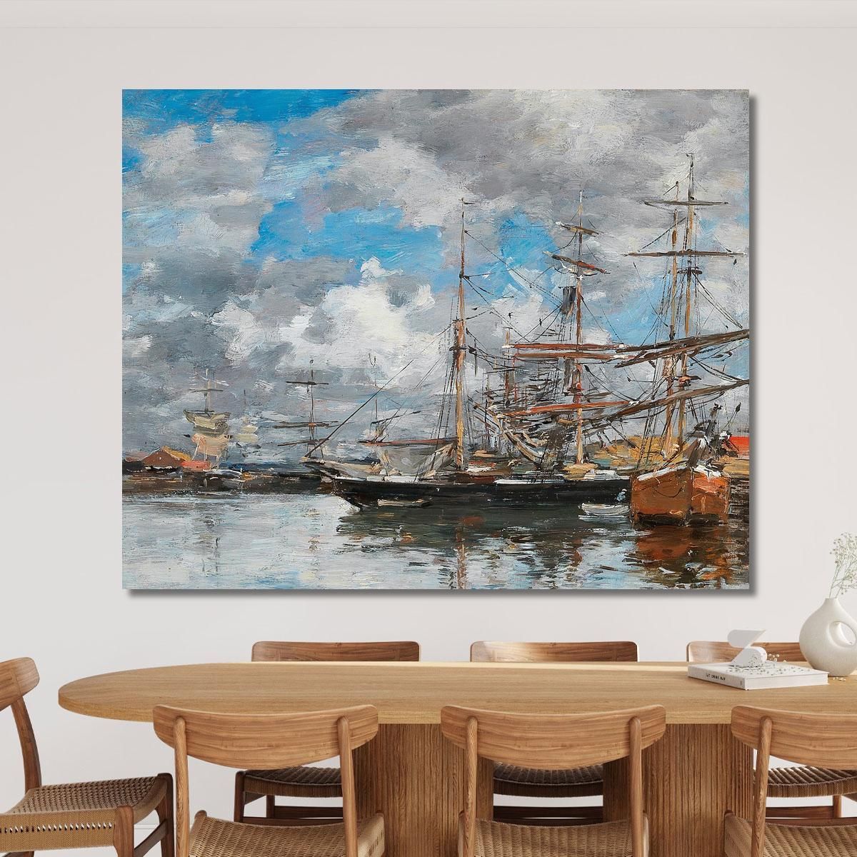 The Basin Of Deauville Eugène Boudin ebd72 canvas print 