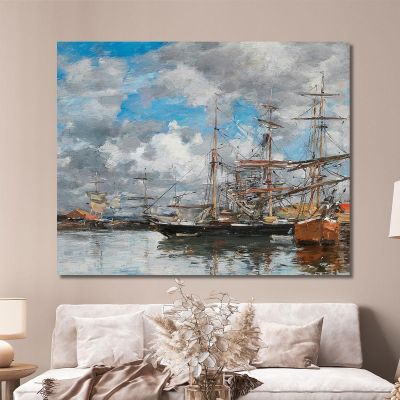 The Basin Of Deauville Eugène Boudin ebd72 canvas print 