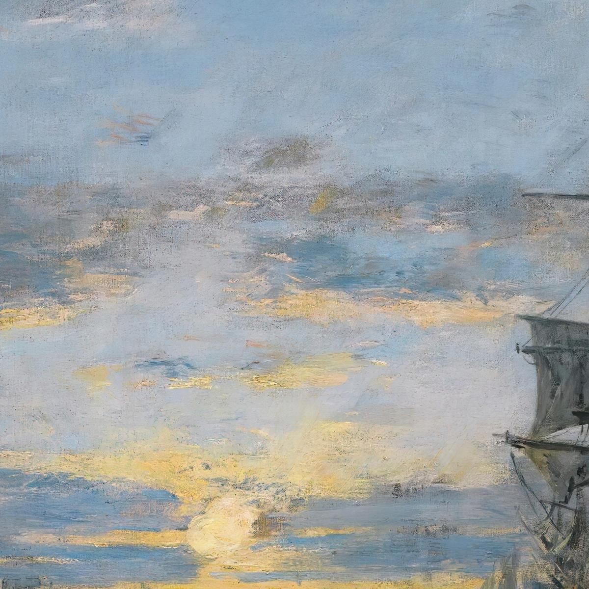 Le Havre. The Outer Harbor At Sunset Eugène Boudin ebd80 canvas print