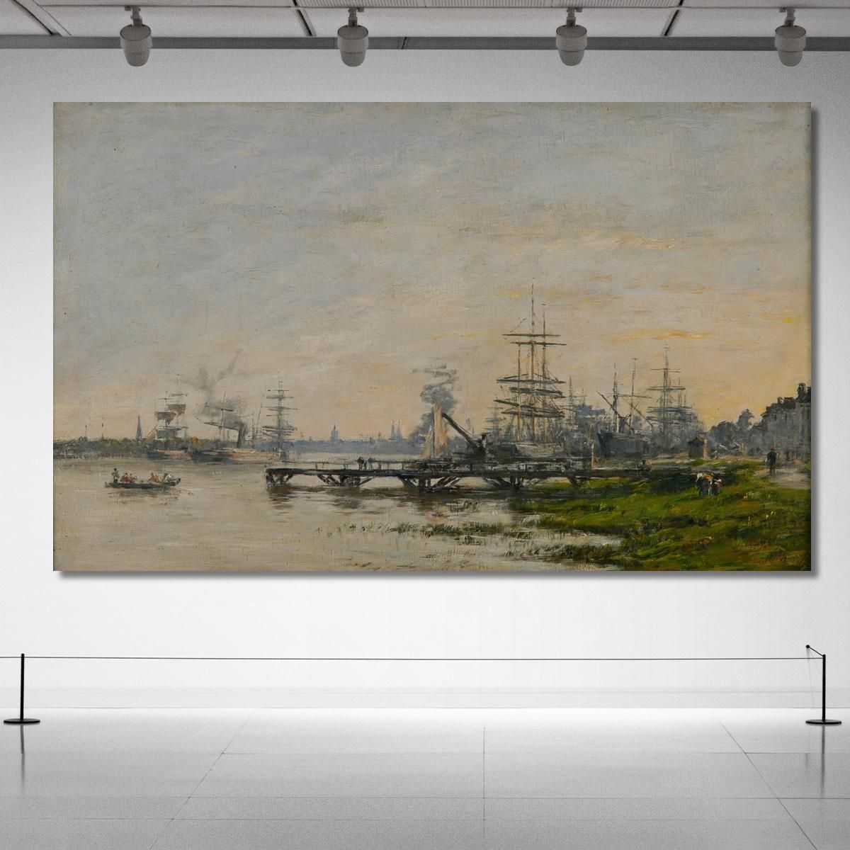 The Port Of Bordeaux Seen From The Bacalan Dock Eugène Boudin ebd84 canvas print 