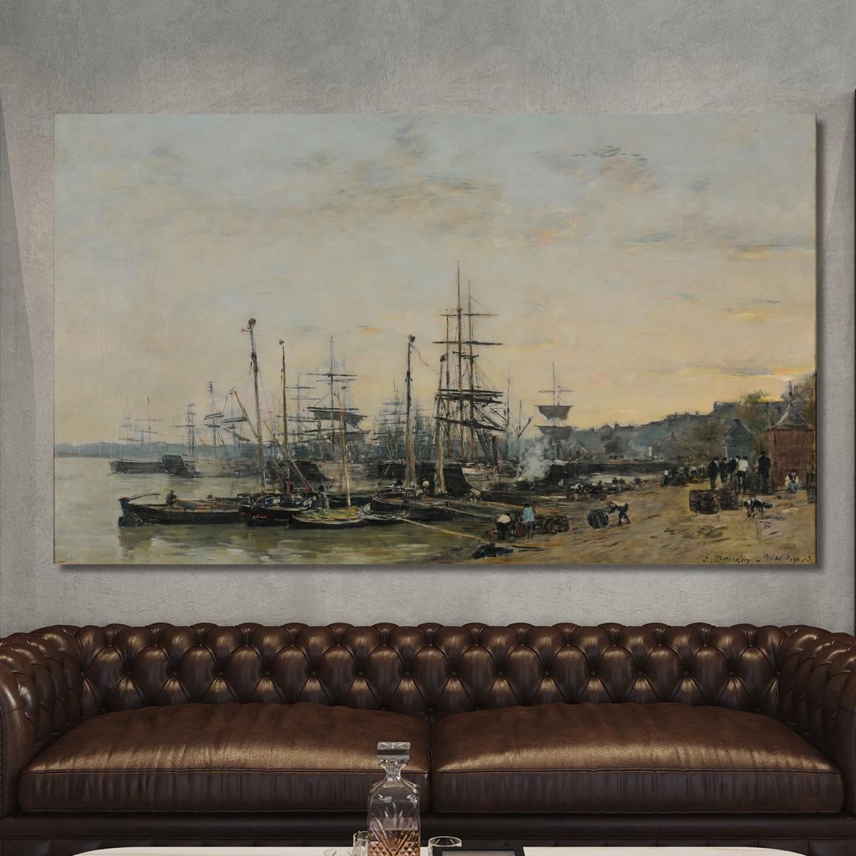 The Port Of Bordeaux Seen From The Chartrons Dock Eugène Boudin ebd85 canvas print 