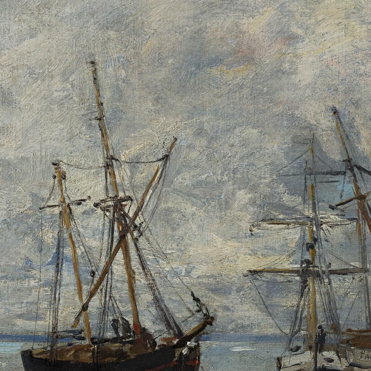 Portrieux The Port At Low Tide Eugène Boudin ebd109 canvas print