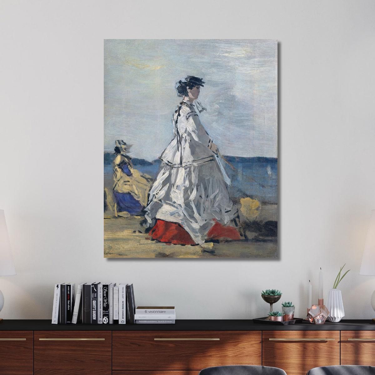 Princess Pauline Metternich On The Beach Eugène Boudin ebd111 canvas print 