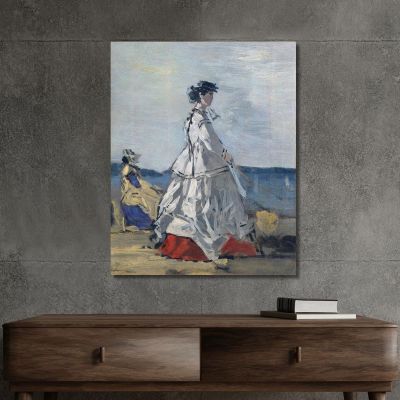 Princess Pauline Metternich On The Beach Eugène Boudin ebd111 canvas print 