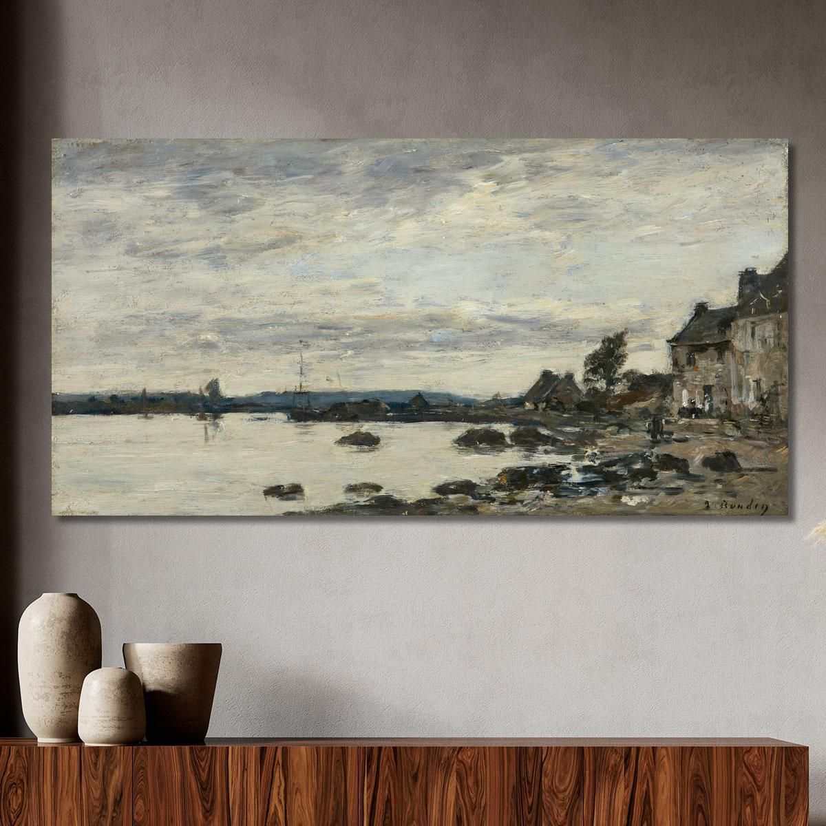 Breton Shore Eugène Boudin ebd114 canvas print 