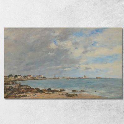 Saint-Vaast-La-Hougue The Bay Eugène Boudin ebd119 canvas print 