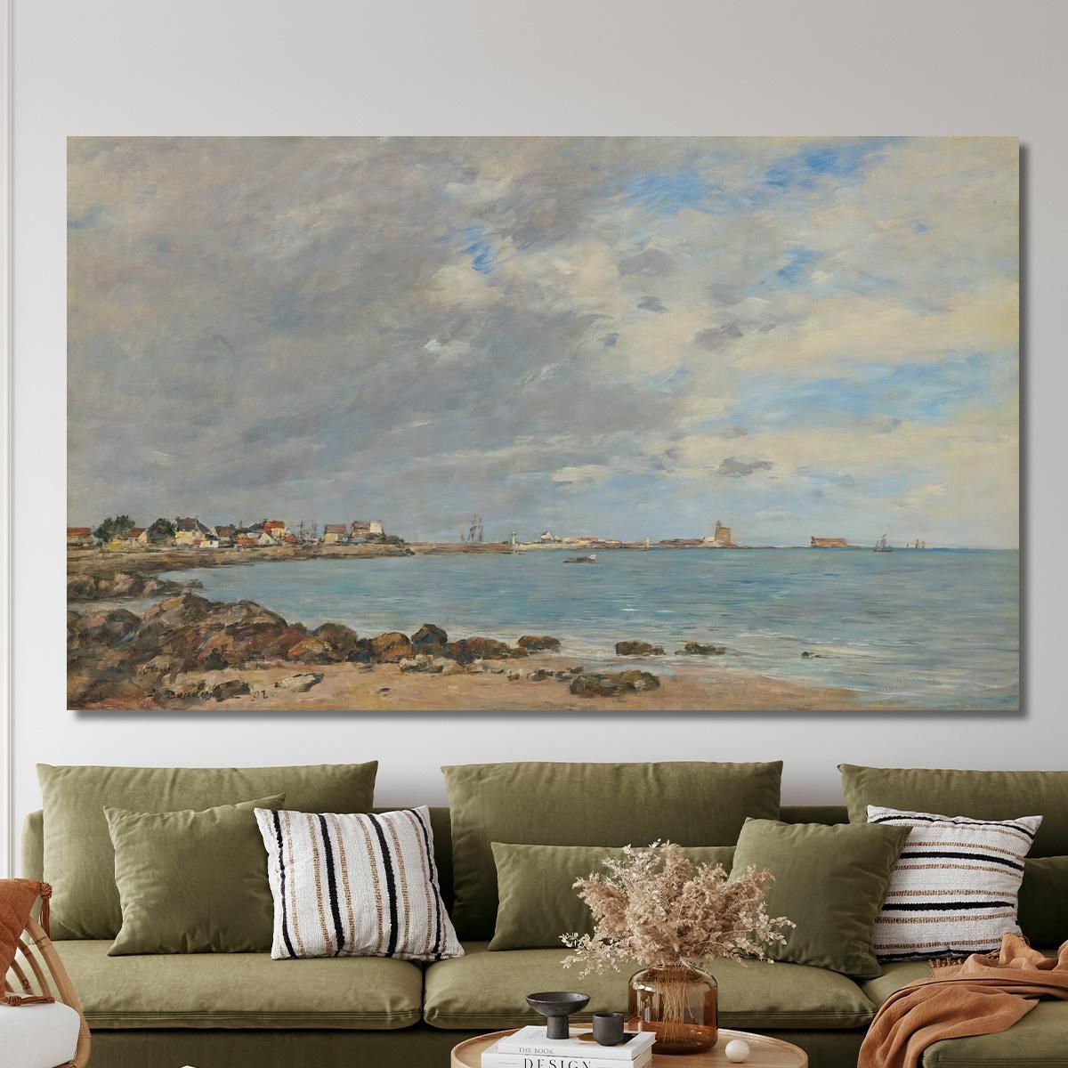 Saint-Vaast-La-Hougue The Bay Eugène Boudin ebd119 canvas print 