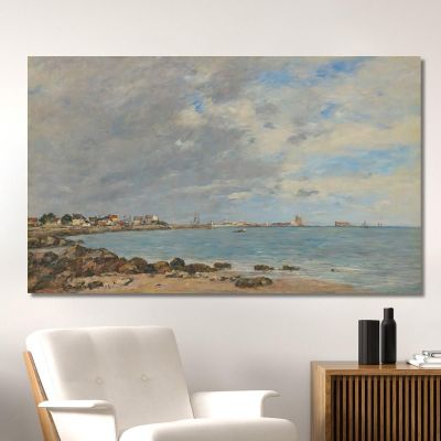Saint-Vaast-La-Hougue The Bay Eugène Boudin ebd119 canvas print 