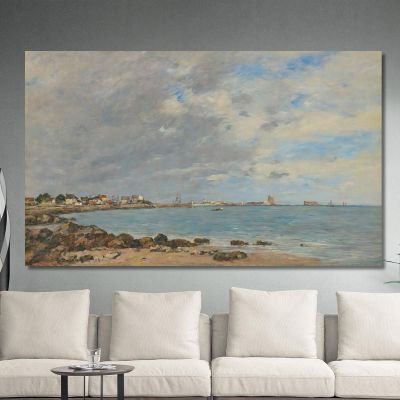 Saint-Vaast-La-Hougue The Bay Eugène Boudin ebd119 canvas print 